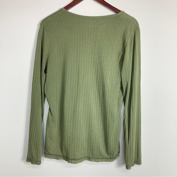 Woolrich Army Green Cardigan With Corduroy Details Size Medium - Picture 3 of 16